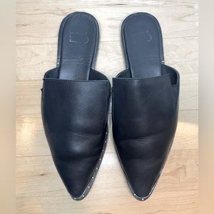 One Teaspoon leather pointed toe mules